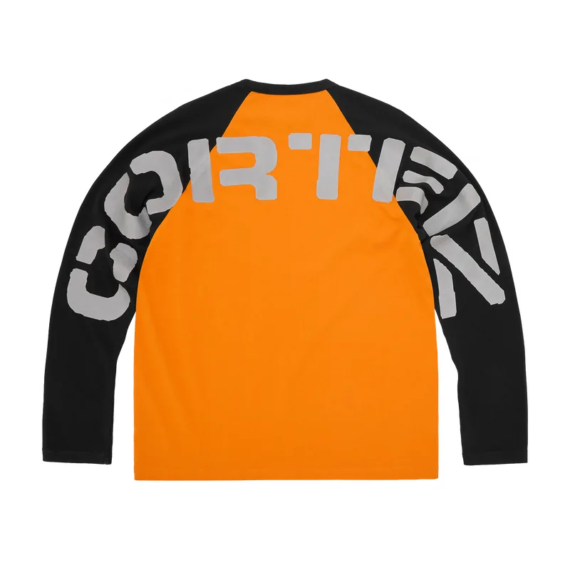 STENCIL RAGLAN LS [ORANGE/BLACK], front view (1 of 5)