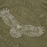 DIPLOMATIC ZIP HOODIE [OLIVE], side view (3 of 4)