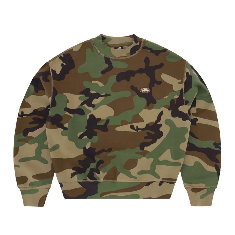 MINI ISLAND CREWNECK [WOODLAND CAMO], front view (1 of 4)