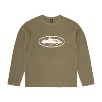 ISLAND WAFFLE THERMAL [OLIVE], front view (1 of 2)