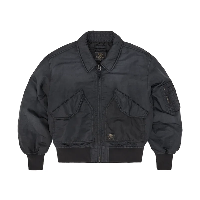 ALCATRAZ BOMBER JACKET [VINTAGE BLACK], front view (1 of 5)