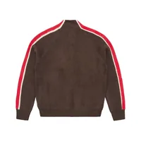 MULTI STRIPE KNIT ZIP UP [BROWN], back view (2 of 3)