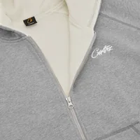 HMP THERMAL ZIP HOODIE [HEATHER GREY], side view (3 of 3)