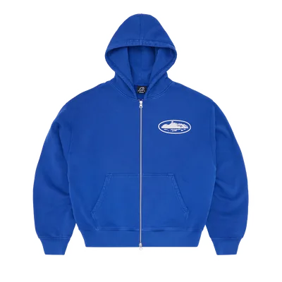 ISLAND PUFF PRINT ZIP HOODIE [WASHED ROYAL]