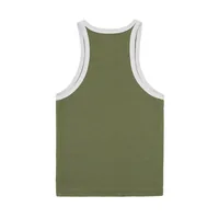 WOMENS CLASSIC TANK TOP [OLIVE/WHITE], back view (2 of 3)