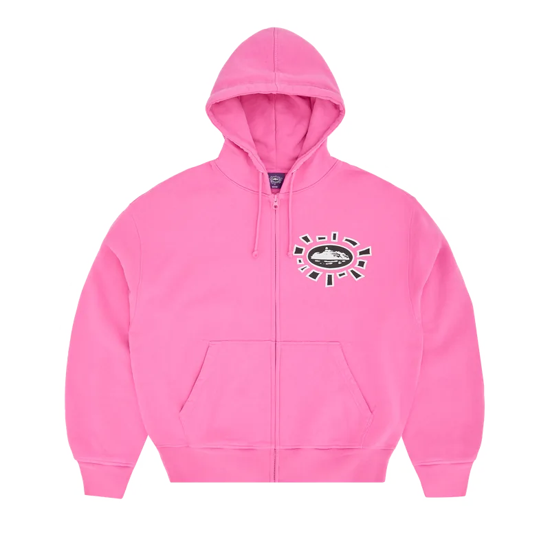 ALWEIZ ZIP HOODIE [PINK] — front view (1 of 3)