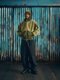 GUERILLAZ RIPSTOP ZIP HOODIE [OLIVE], detail (4 of 5)