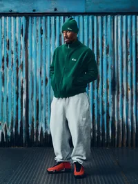 2 TONE RIBBED KNIT BEANIE [GREEN], side view (3 of 3)