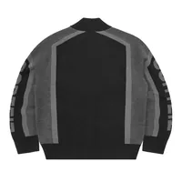 PRECISION KNIT ZIP UP [BLACK], back view (2 of 5)