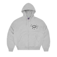 ALWEIZ ZIP HOODIE [HEATHER GREY] — front view (1 of 3)