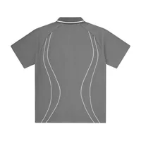 ISLAND PIQUE POLO SHIRT [GREY], back view (2 of 2)