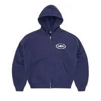SUPERIOR ROYALE ZIP HOODIE [NAVY], front view (1 of 5)
