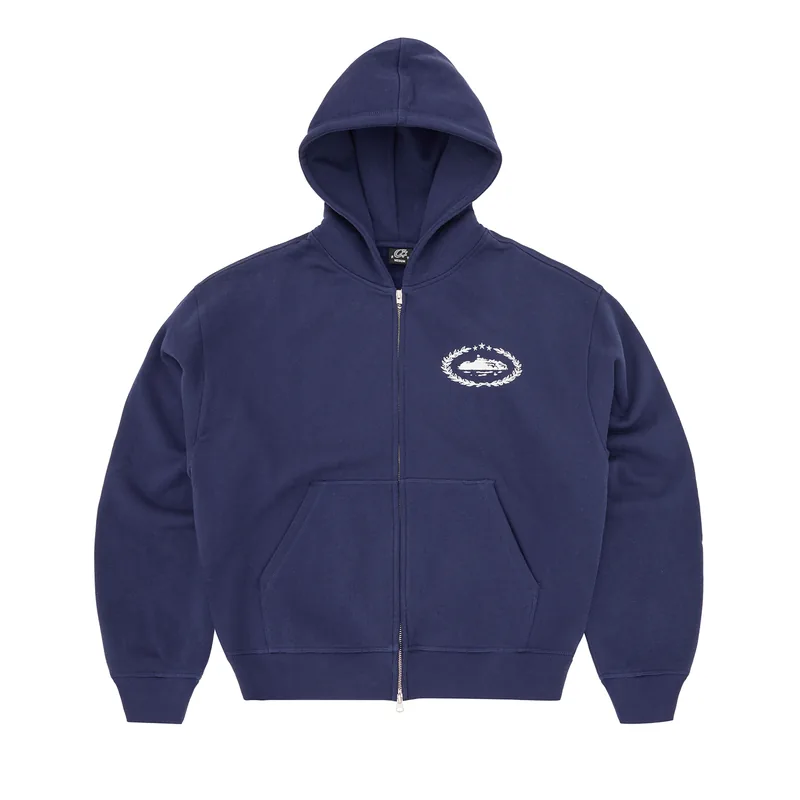 SUPERIOR ROYALE ZIP HOODIE [NAVY], front view (1 of 5)