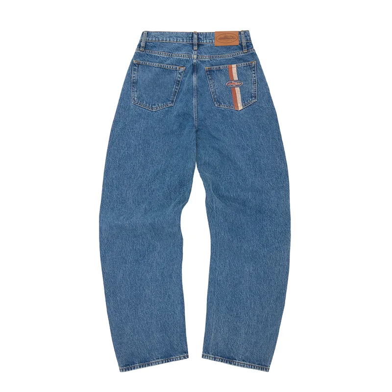 DUAL STRIPE BAGGY JEANS [MIDWASH], front view (1 of 3)