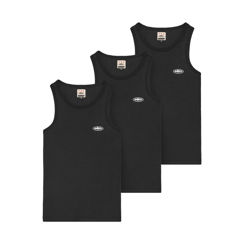 HMP CLASSIC TANK TOP [3PK] [BLACK], front view (1 of 4)