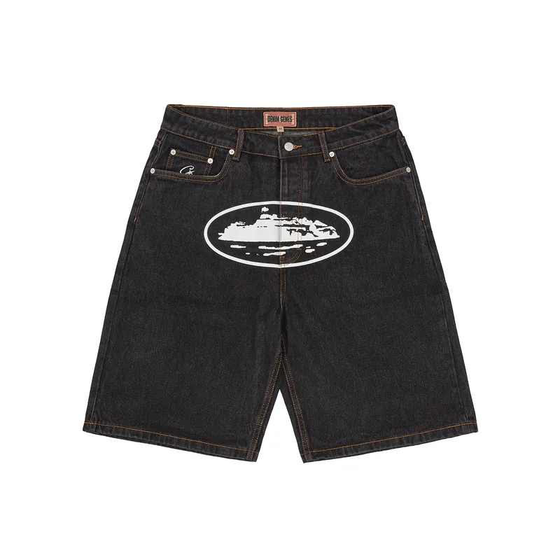 ISLAND DENIM SHORT [WASHED BLACK], front view (1 of 3)