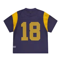 OPEN MESH PANEL JERSEY [NAVY/YELLOW], back view (2 of 2)