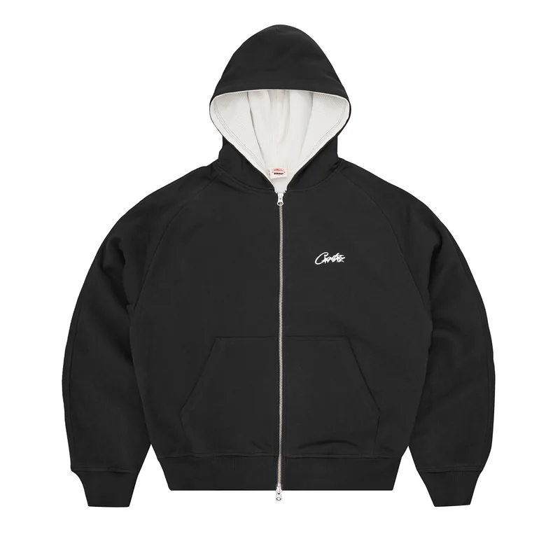 HMP THERMAL ZIP HOODIE [BLACK], front view (1 of 5)