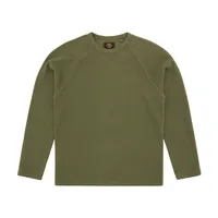 STAR RAGLAN WAFFLE THERMAL [OLIVE], back view (2 of 3)
