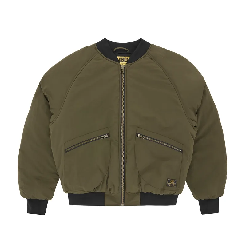 GUERILLAZ HEAVY DUTY BOMBER [OLIVE], front view (1 of 4)