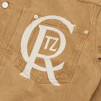 CREST CHAINSTITCH DENIM JACKET [TAN], side view (3 of 3)