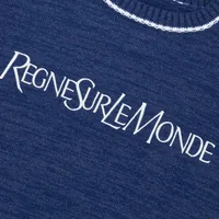 RSLM KNIT CREWNECK [NAVY], side view (3 of 4)