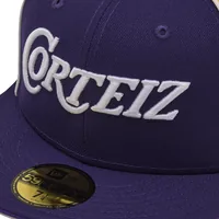 PIRATE RADIO NEW ERA FITTED CAP [PURPLE/GOLD], side view (3 of 4)