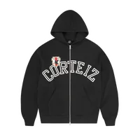 ARCH SHIELD ZIP HOODIE [BLACK], front view (1 of 3)