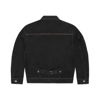 CREST CHAINSTITCH DENIM JACKET [WASHED BLACK], back view (2 of 4)