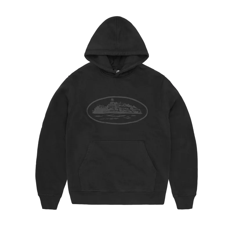 ALCATRAZ HOODIE [TRIPLE BLACK], front view (1 of 3)
