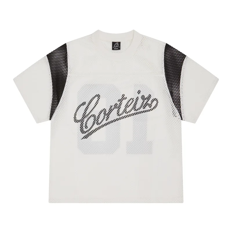 OPEN MESH PANEL JERSEY [CREAM] — front view (1 of 2)