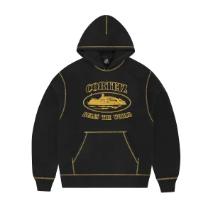 ALCATRAZ CONTRAST HOODIE [BLACK / YELLOW]