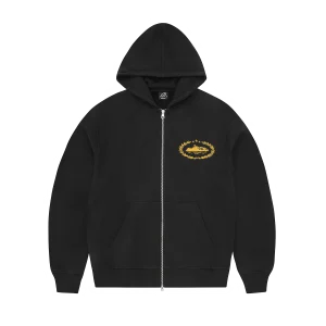 SUPERIOR ROYALE ZIP HOODIE [BLACK / YELLOW]